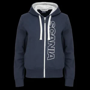 Bluzy & Bluzy Z Kapturem^Scania Damska bluza z kapturem Base, zamek błyskawiczny, kolor granatowy (Navy)