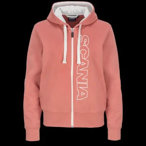Bluzy & Bluzy Z Kapturem^Scania Damska bluza z kapturem Base, zamek błyskawiczny, kolor różowy (Dusty Pink)