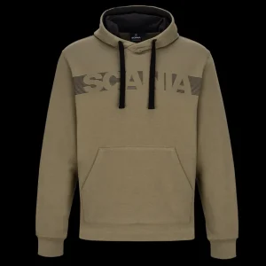 Bluzy & Bluzy Z Kapturem^Scania Męska bluza z kapturem, w paski, kolor Khaki, swobodny krój
