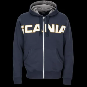 Bluzy & Bluzy Z Kapturem^Scania Męska bluza z kapturem w stylu retro, zapinana na zamek błyskawiczny, z logo