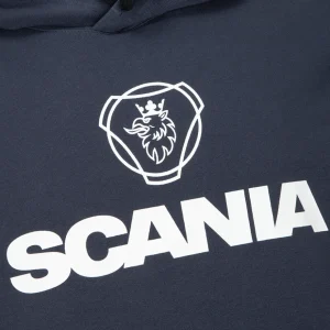 Bluzy & Bluzy Z Kapturem^Scania Męska bluza z kapturem, z logo, kolor granatowy