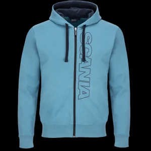 Bluzy & Bluzy Z Kapturem^Scania Męska jasnoniebieska bluza z kapturem Base, z zamkiem błyskawicznym