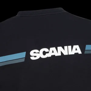 T-shirty^Scania Męski T-shirt Electric z wzorem w paski, kolor czarny lód (Black Ice)