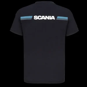 T-shirty^Scania Męski T-shirt Electric z wzorem w paski, kolor czarny lód (Black Ice)