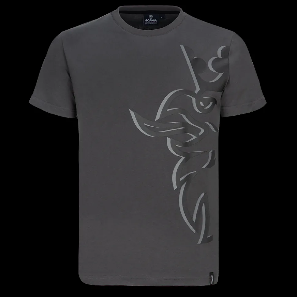 T-shirty^Scania Męski T-shirt Grand Griffin Duo w kolorze antracytowym