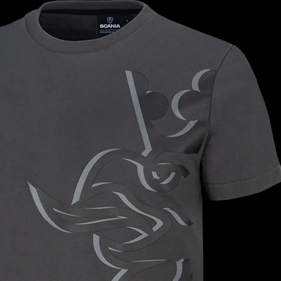 T-shirty^Scania Męski T-shirt Grand Griffin Duo w kolorze antracytowym