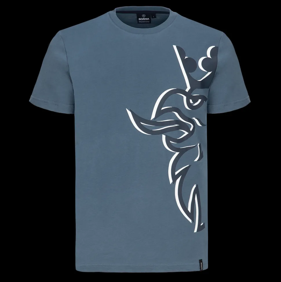T-shirty^Scania Męski T-shirt Grand Griffin Duo w kolorze niebieskim