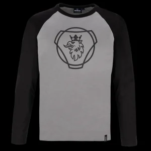 T-shirty^Scania Męski T-shirt z długim rękawem Duo, kolor Stone Grey (szary)