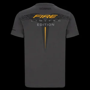 T-shirty^Scania Męski T-shirt z motywem ognia, kolor antracytowy