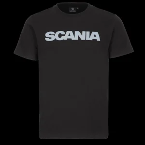 T-shirty^Scania T-shirt męski basic, czarny, z napisem