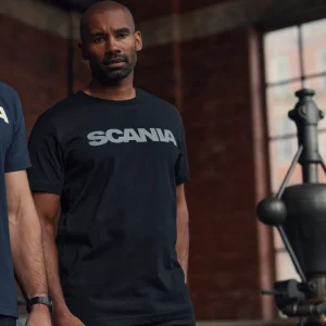 T-shirty^Scania T-shirt męski basic, czarny, z napisem