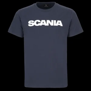 T-shirty^Scania T-shirt męski basic, granatowy, z napisem